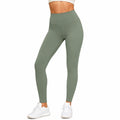Legging de sport femme L en tissu extensible vert sauge taille haute