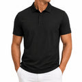 Polo homme taille L en coton noir à manches courtes style classique